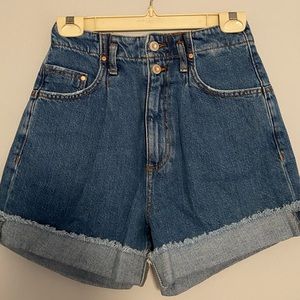 ZARA Cuffed Denim Short